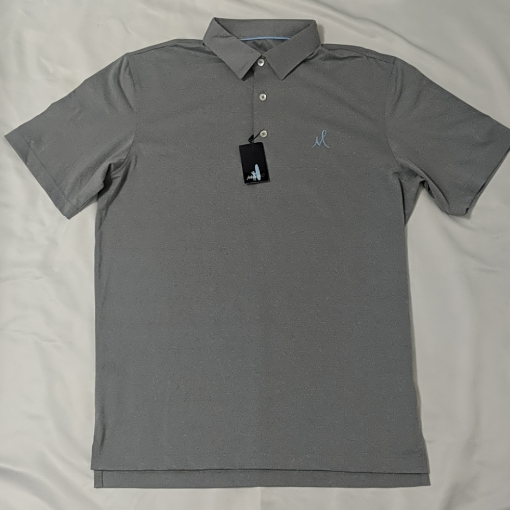 johnnie-O Heathered Grey Birdie Polo